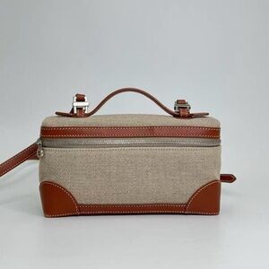 Loro Piana canvas patchwork handbag